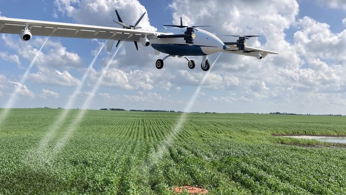 Precision AI Drone Flying spraying